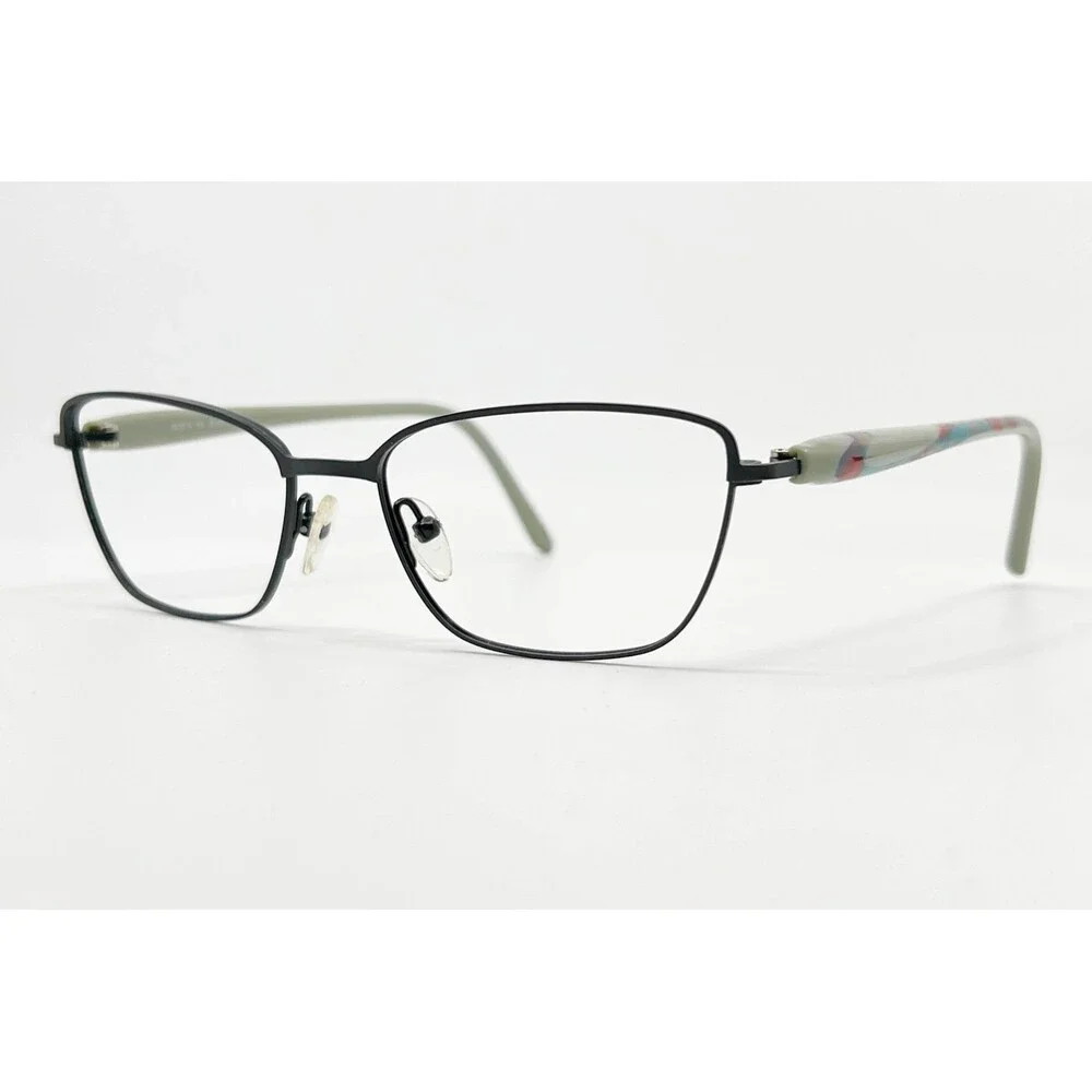 Lulu Guinness Eyeglass Frames Womens Black Multi Color Full Rim 52-16-135